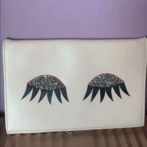 Blush Eyelash Clutch on Chain